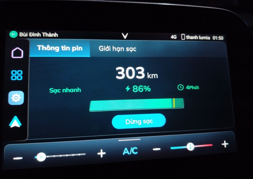Xe điện VinFast nên sạc bao nhiêu phần trăm