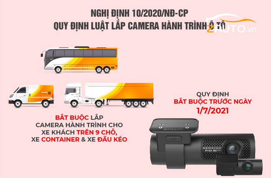 Quy định lắp camera hành trình cho xe tải