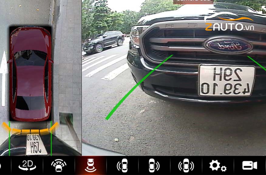 So sánh màn hình android liền camera 360 và camera 360 rời tại Zauto.vn