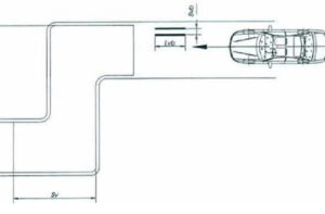 Xác định thời điểm đánh lái ô tô trong đường hẹp vuông góc