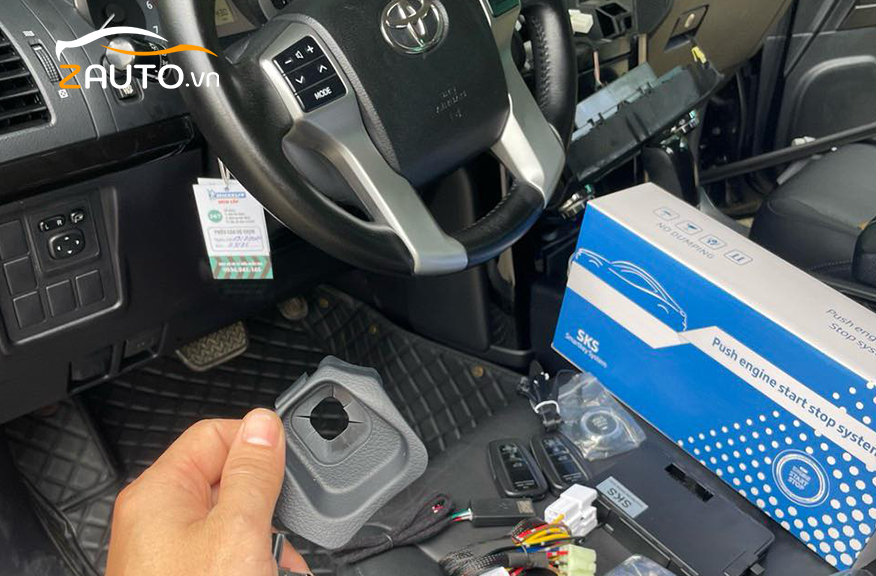 Lắp đề nổ từ xa Smartkey & Cruise Control xe Toyota Prado ở Đồng Nai