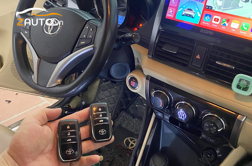 Lắp đề nổ từ xa Smartkey & Cruise Control xe Toyota Vios ở Dĩ An