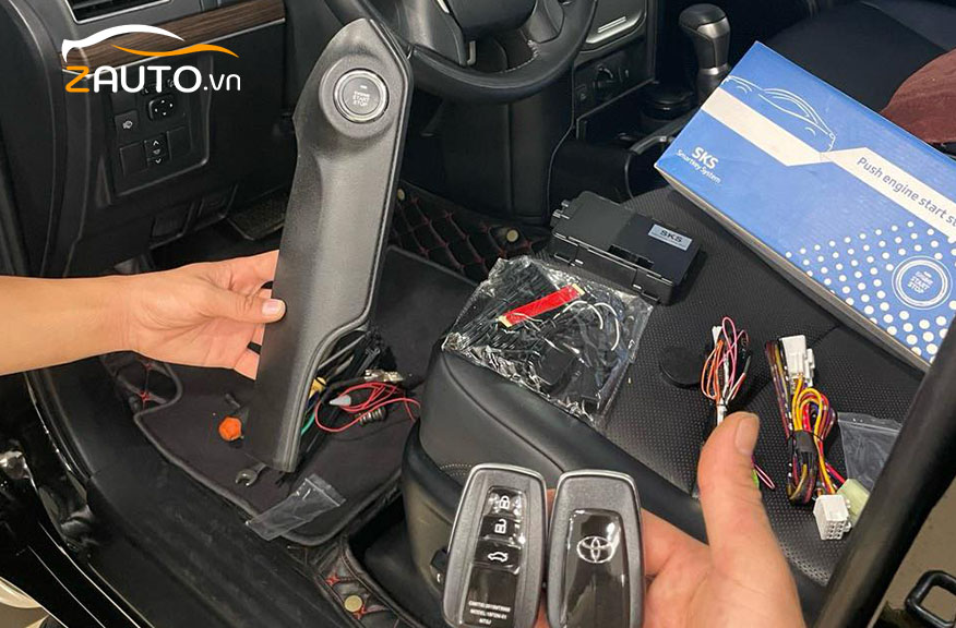 Lắp nút đề nổ Start/Stop Smartkey Toyota Prado tại Sài Gòn