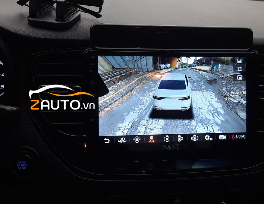 Lắp màn hình android camera 360 xe Hyundai Accent tại Thủ Đức