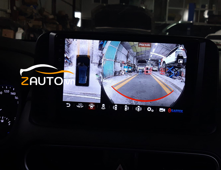 Lắp màn hình android camera 360 xe Hyundai Kona tại Thủ Dầu Một