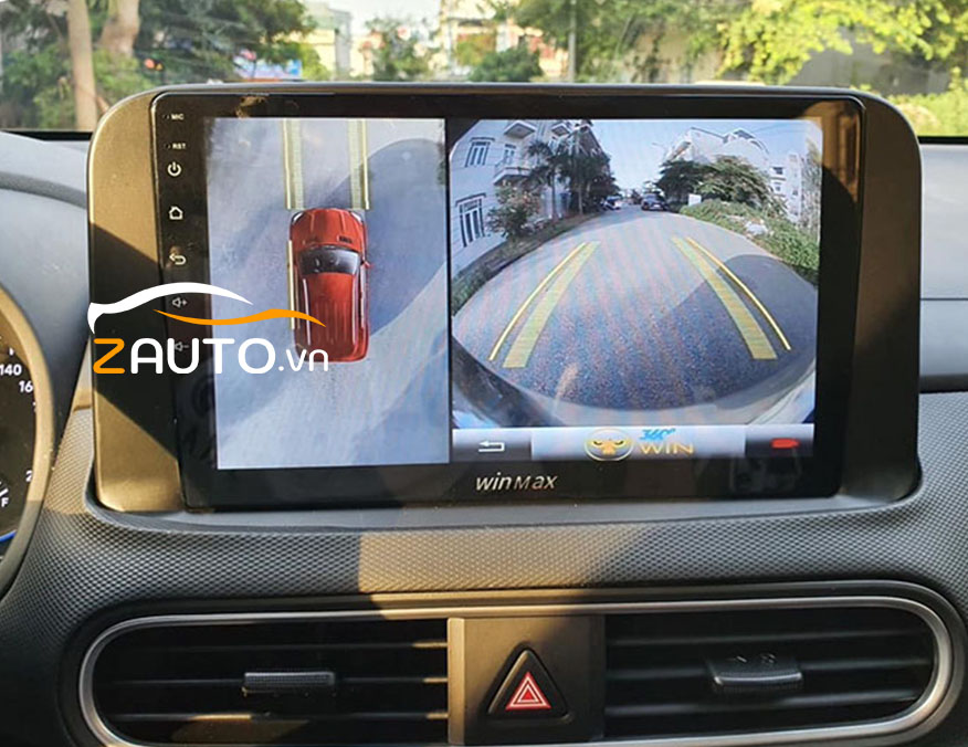 Lắp màn hình android camera 360 xe Hyundai Kona tại Sài Gòn