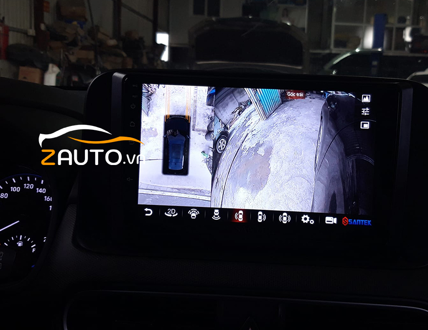 Độ màn hình android camera 360 xe Hyundai Kona tại Đồng Nai