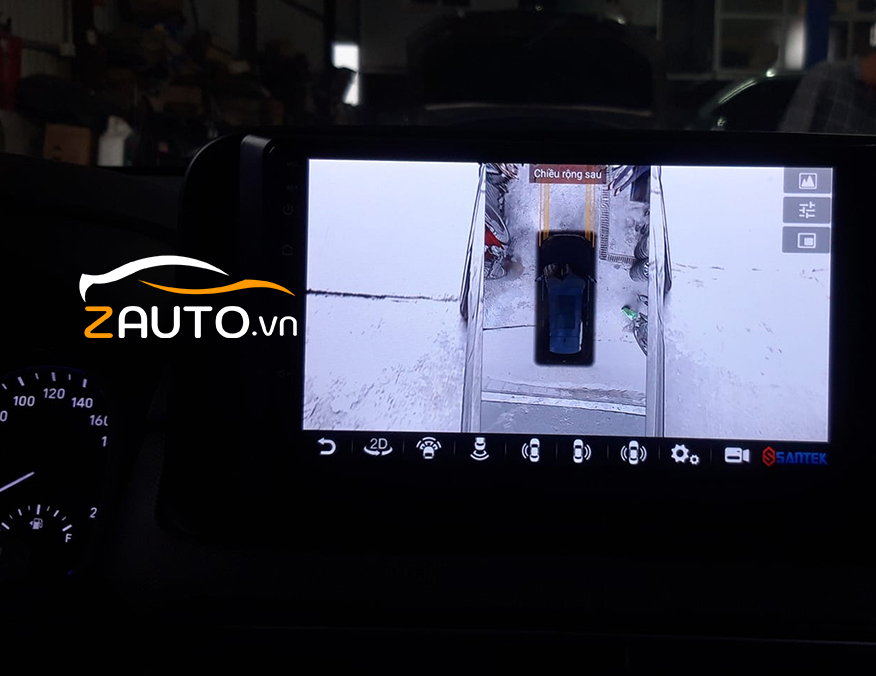 Lắp màn hình android camera 360 xe Hyundai Kona tại Dĩ An