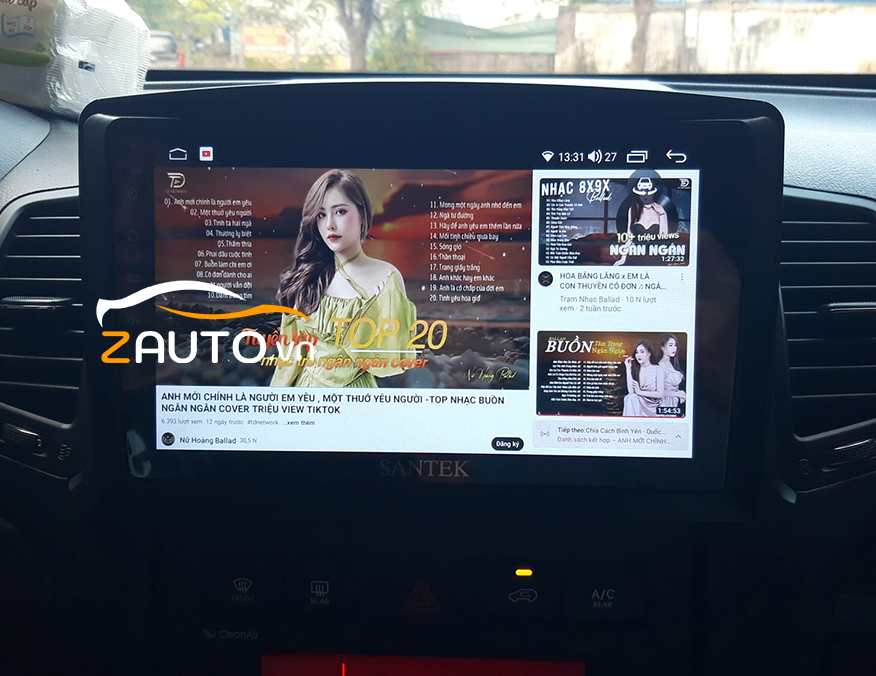 Lắp màn hình android camera 360 xe KIA Sorento