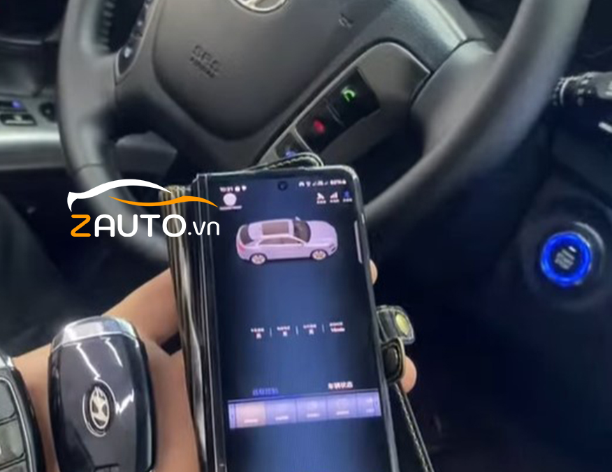 Lắp đề nổ chìa khóa Smartkey xe Hyundai SantaFe tại Biên Hòa