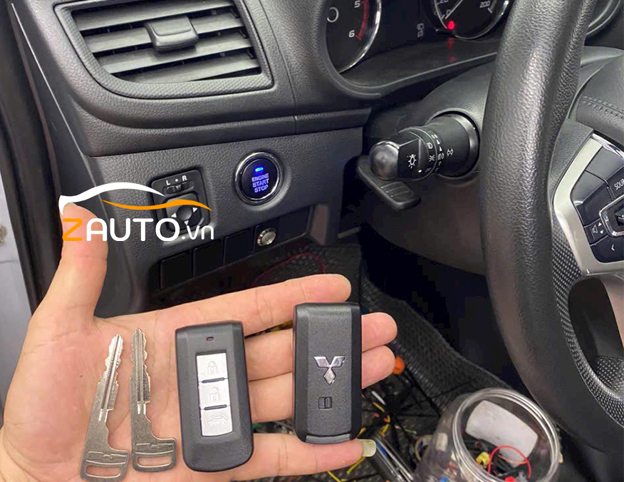 Lắp Start/Stop Smartkey xe Mitsubishi Triton zin theo xe