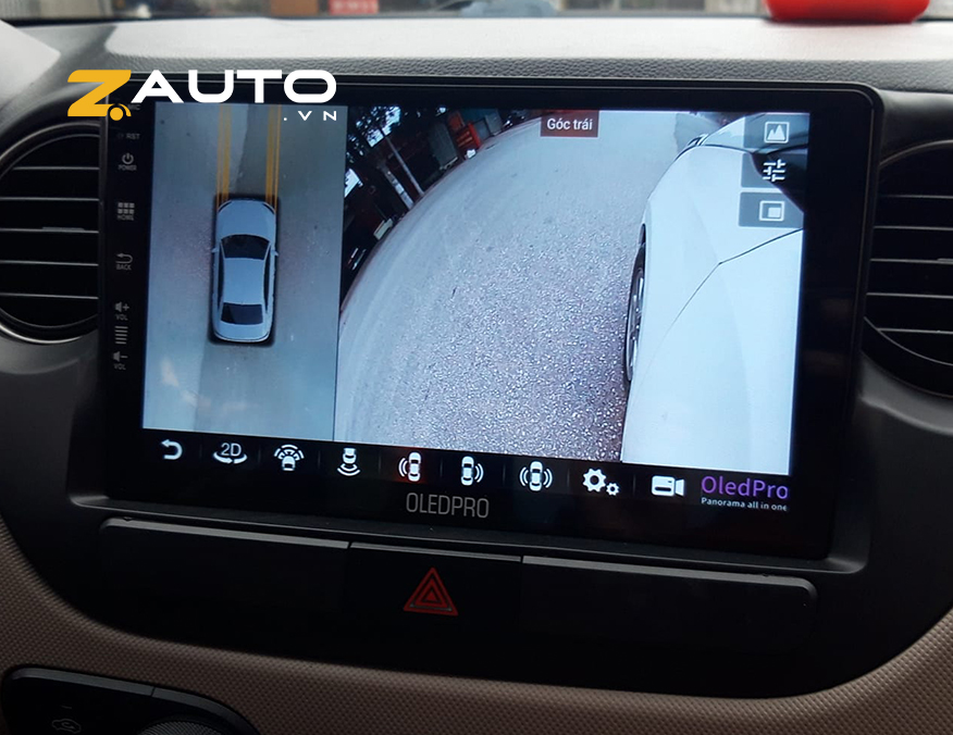 Gắn màn hình android camera 360 Hyundai i10 tại Bình Dương