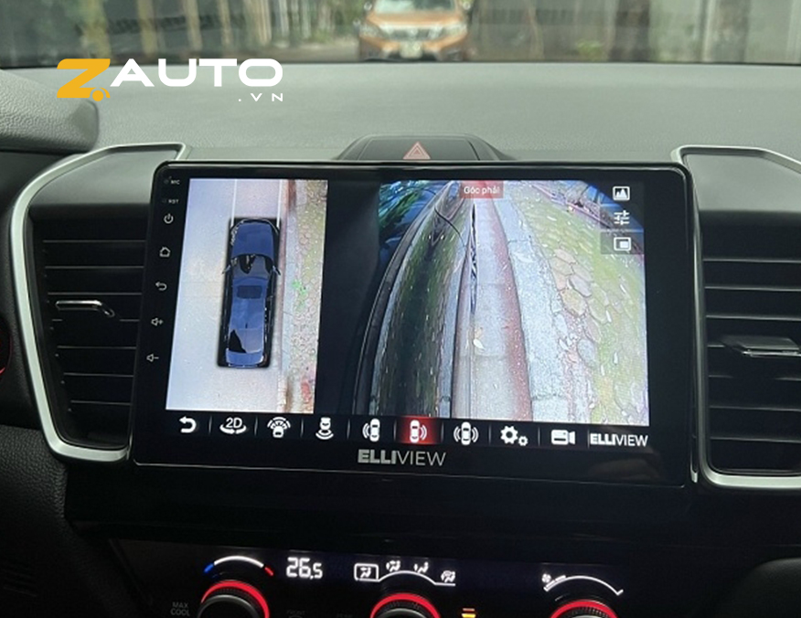 Gắn màn hình android camera lùi Honda City tại Biên Hòa