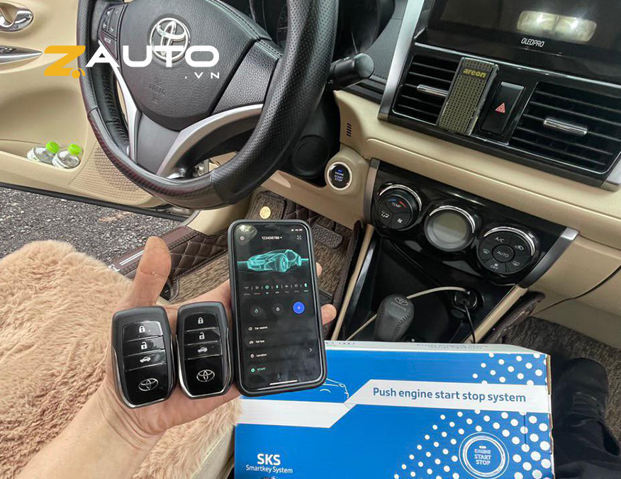 Lắp nút đề nổ Start/Stop Smartkey xe Toyota Vios G tại TP.HCM