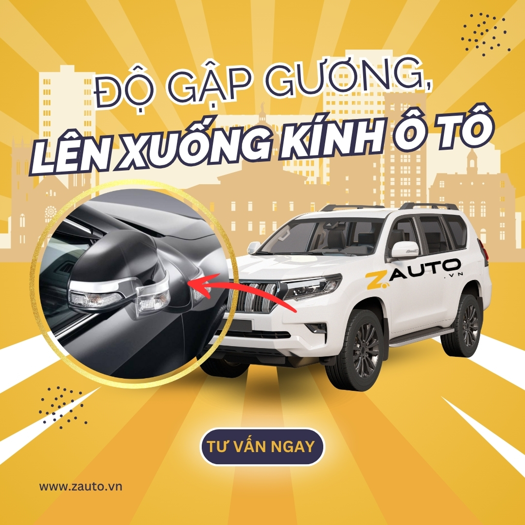 Độ gập gương lên xuống kính tự động Mazda, Toyota, KIA, Hyundai