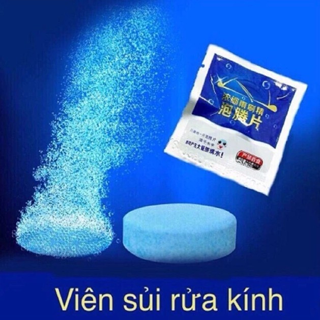 1 Viên sủi rửa kính xe ô tô hòa tan với 4 lít nước sạch