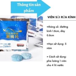 1 Viên sủi rửa kính xe ô tô hòa tan với 4 lít nước sạch