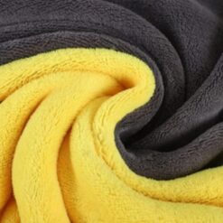 Khăn lau ô tô xe hơi đa năng Microfiber màu vàng 2 lớp cao cấp khăn lau bếp lau kính siêu sạch siêu thấm hút