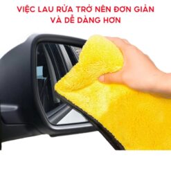 Khăn Lau Rửa Xe Ô Tô Chuyên Dụng Microfiber Đa Năng Khăn Dày Mịn Siêu Thấm Hút Không Sơ Rối 2 Lớp
