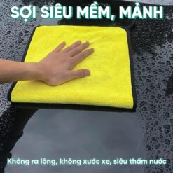 Khăn lau xe chuyên dụng Chính Hãng UHERO chất Liệu MICROFIBER siêu thấm hút mềm mại, sạch sẽ an toàn bề mặt xe