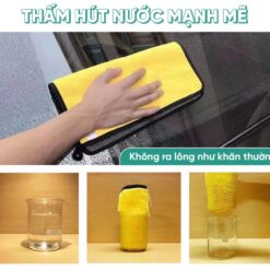 Khăn lau xe chuyên dụng Chính Hãng UHERO chất Liệu MICROFIBER siêu thấm hút mềm mại, sạch sẽ an toàn bề mặt xe