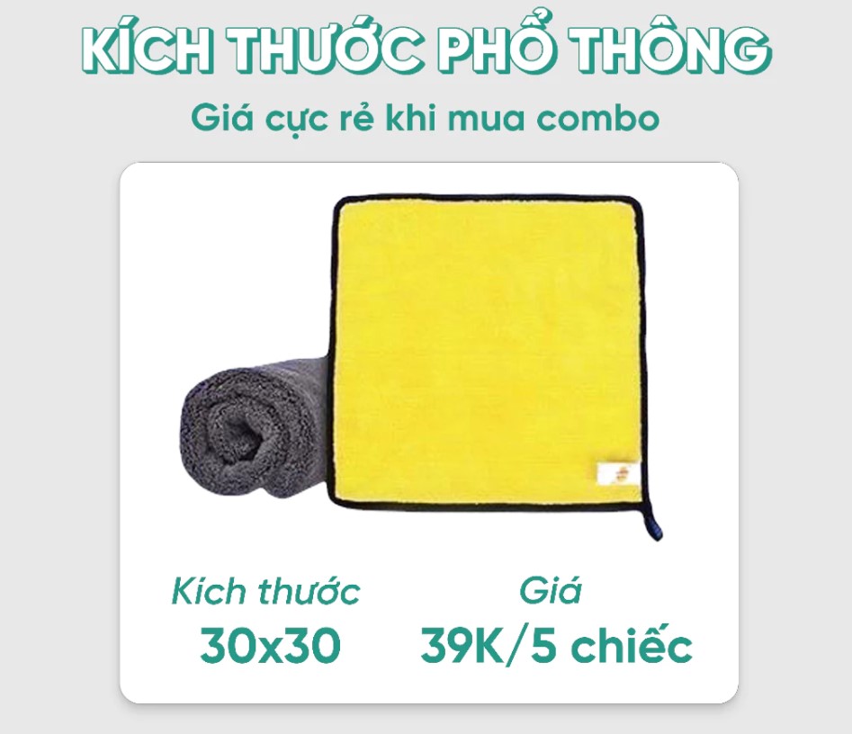 Khăn lau xe chuyên dụng Chính Hãng UHERO chất Liệu MICROFIBER siêu thấm hút mềm mại, sạch sẽ an toàn bề mặt xe