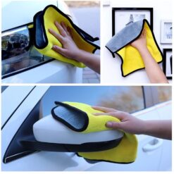 Khăn lau xe microfiber 3M cao cấp không rụng lông, khăn lao ô tô, xe hơi, xe máy chuyên dụng siêu thấm cao cấp