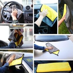 Khăn lau xe microfiber 3M cao cấp không rụng lông, khăn lao ô tô, xe hơi, xe máy chuyên dụng siêu thấm cao cấp