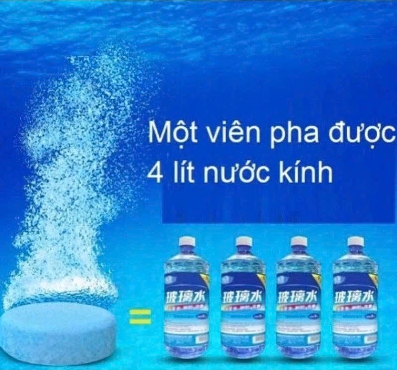 Viên sủi rửa kính ô tô XCHAT làm sạch mọi vết bẩn trên kính lái ô tô cao cấp