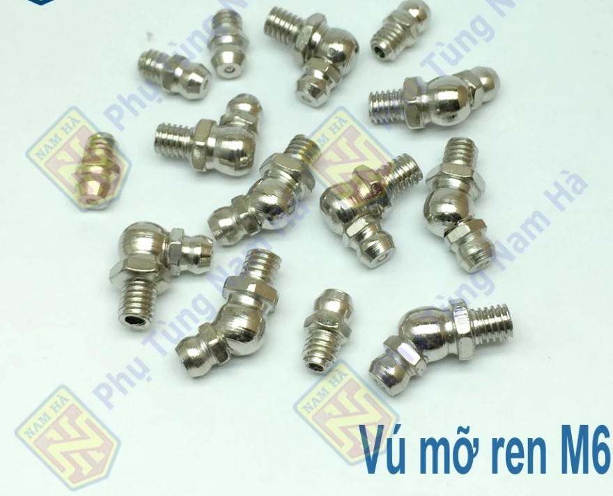 10 Cái – Vú Bơm Mỡ Bò Các Loại M6, M8, M10, M12, M13, M14 (Loại Tốt)