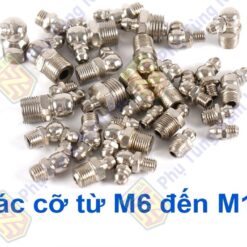 10 Cái – Vú Bơm Mỡ Bò Các Loại M6, M8, M10, M12, M13, M14 (Loại Tốt)