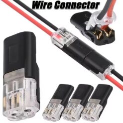 2 Pin Đầu Nối Đa Năng Kẹp Khối Thiết Bị Đầu Cuối Đầu Nối Điện Nhanh D2