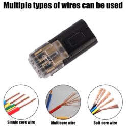 2 Pin Đầu Nối Đa Năng Kẹp Khối Thiết Bị Đầu Cuối Đầu Nối Điện Nhanh D2