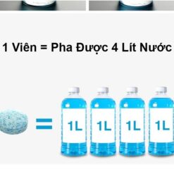 200 Viên Sủi Rửa Kính Ô TÔ – Siêu Đậm Đặc, 1 Viên Pha 4 Lít, Nước Xanh, Bọt Nhiều, Sạch Bóng Kính Lái