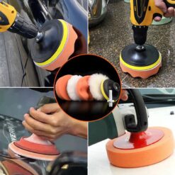 6 Cái/Bộ Miếng Đánh Bóng Xe Hơi - Bánh Xe 3/4/5 Inch Chuyên Dụng