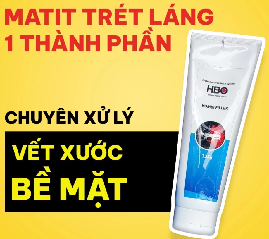 Bả Matit Trét Láng HBO 1 Thành Phần – Độ Bám Dính Mạnh, Độ Mịn Cao, Có Dạng Tuýp Tiết Kiệm
