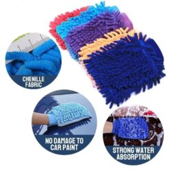 Bao Tay Rửa Xe Sợi Microfiber Chuyên Dùng Lau Rửa Xe Ô Tô, Xe Máy