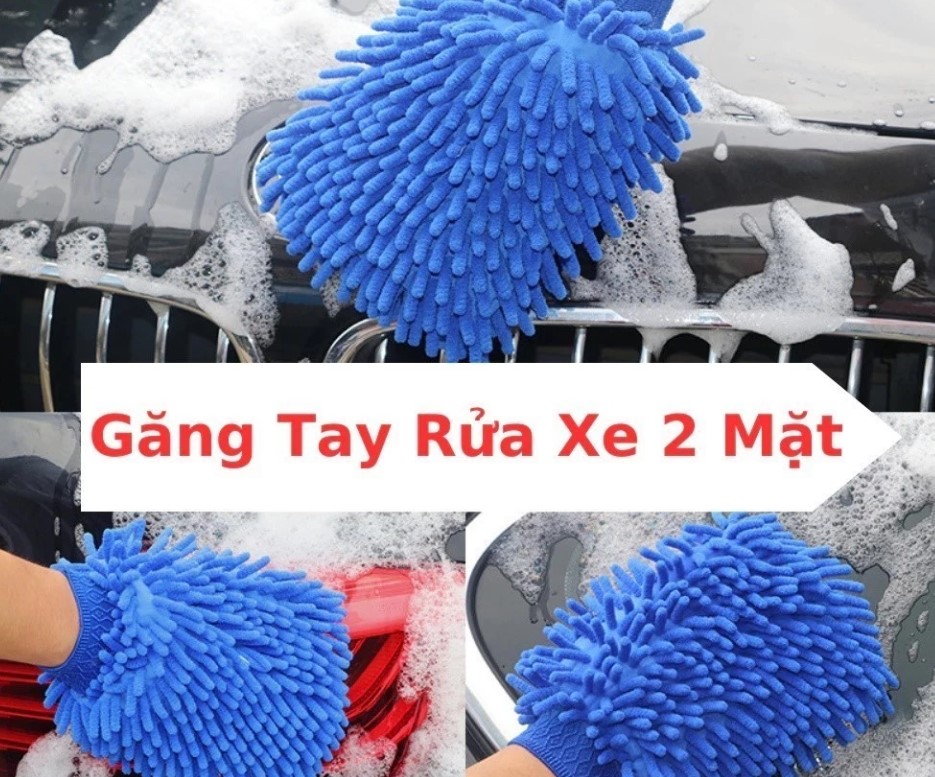 Bao Tay Rửa Xe Sợi Microfiber Găng Tay Chuyên Dụng Làm Sạch Ô Tô, Xe Máy & Vệ Sinh Nhà Cửa