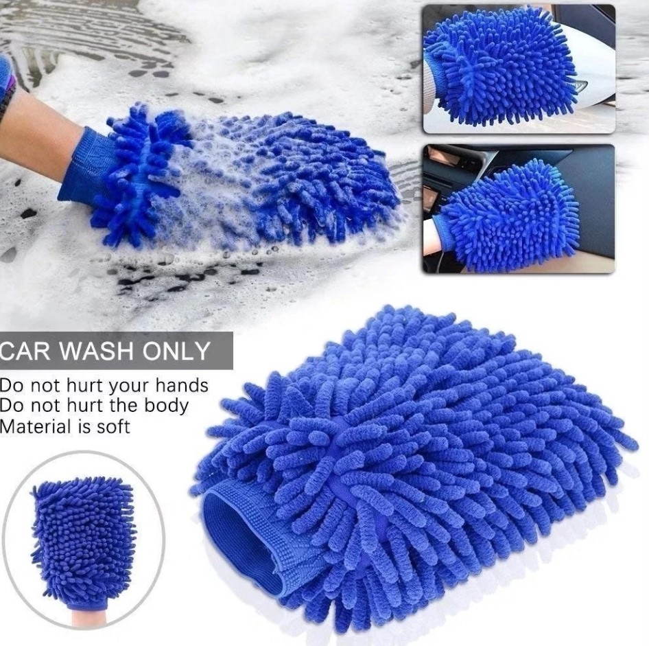 Bao Tay Rửa Xe Sợi Microfiber Găng Tay Chuyên Dụng Làm Sạch Ô Tô, Xe Máy & Vệ Sinh Nhà Cửa