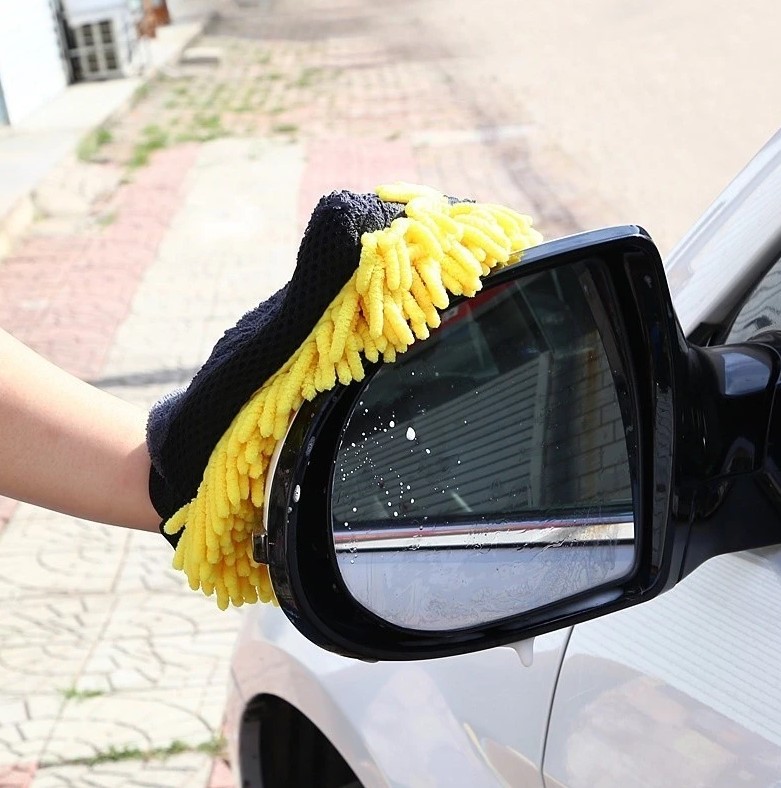 Bao Tay Rửa Xe Sợi Microfiber Găng Tay Chuyên Dụng Làm Sạch Ô Tô, Xe Máy & Vệ Sinh Nhà Cửa