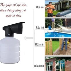 Bình xà bông tạo bọt tuyết cho máy rửa xe – Nhỏ gọn, dễ dùng, tạo bọt dày mịn