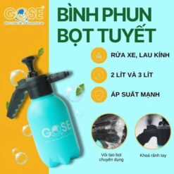Bình Xịt Bọt Tuyết GOSE 2L/3L – Bình Phun Áp Suất Mạnh, Siêu Bền, Chuyên Dụng Cho Rửa Xe Ô Tô, Xe Máy