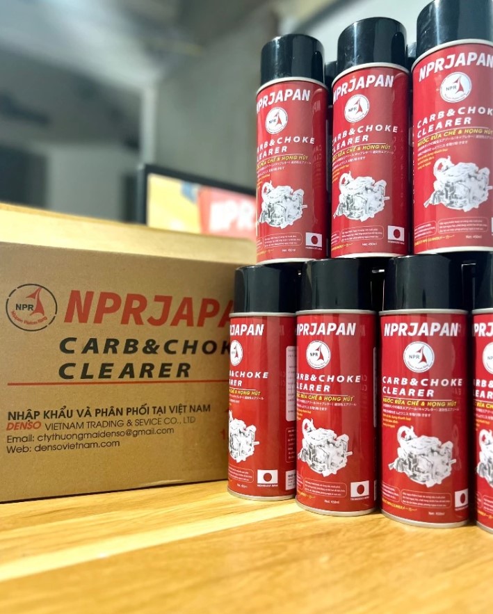 Bình Xịt Chế Hòa Khí NPR Japan 450ml- Súc Bình Xăng, Tẩy Rửa Ô Tô, Xe Máy