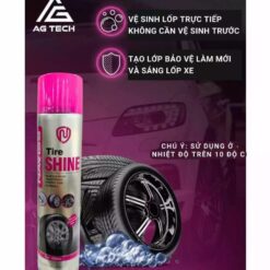 Bình Xịt Dưỡng Bóng Lốp Ô Tô Phục Hồi Nhựa Đen, Chống Bám Bụi, Kháng Nước, Bảo Vệ UV