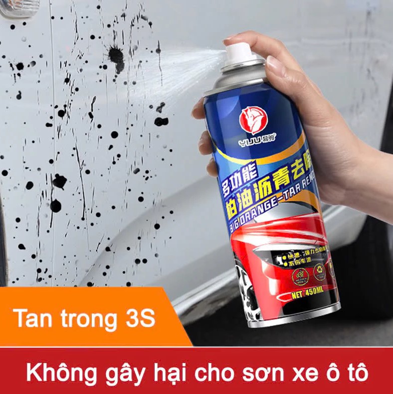Bình Xịt Loại Bỏ Vết Nhựa Đường – Vết Sơn – Vết Bẩn Bám Trên Ô tô (450ml)