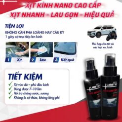 Bình Xịt Phủ Kính Nano Cao Cấp Chống Bám Nước LIBITU 801E, Loại Bỏ Màng Dầu