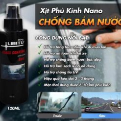 Bình Xịt Phủ Kính Nano Cao Cấp Chống Bám Nước LIBITU 801E, Loại Bỏ Màng Dầu