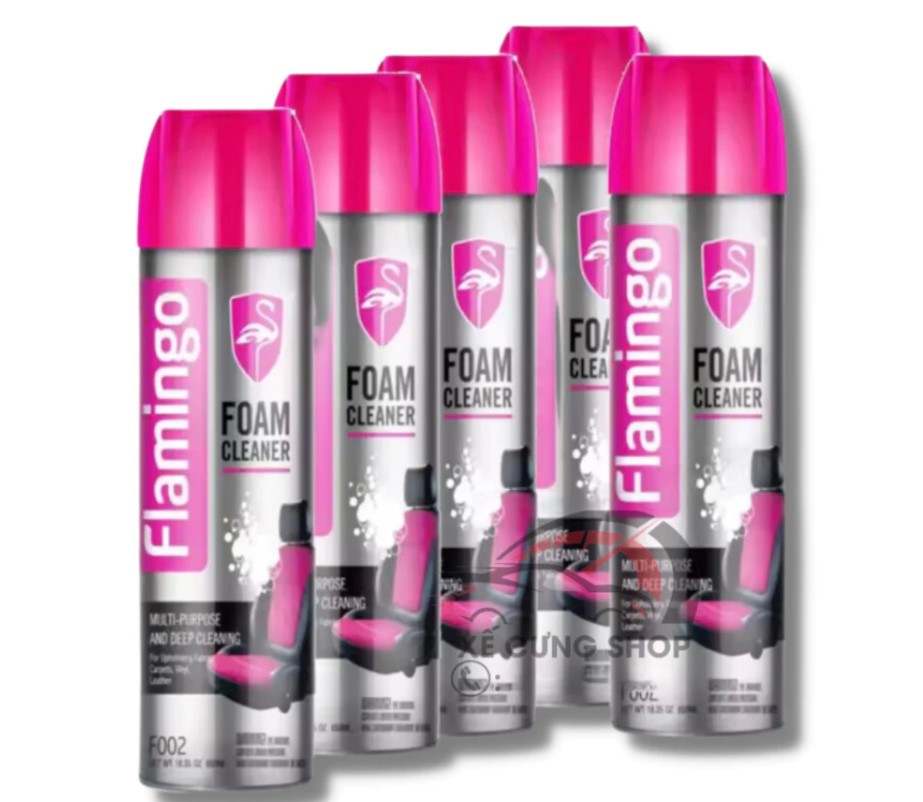 Bình Xịt Tẩy Đa Năng Dạng Bọt Flamingo F002 650ml – Làm Sạch, Khử Mùi Ô Tô & Nội Thất Gia Đình