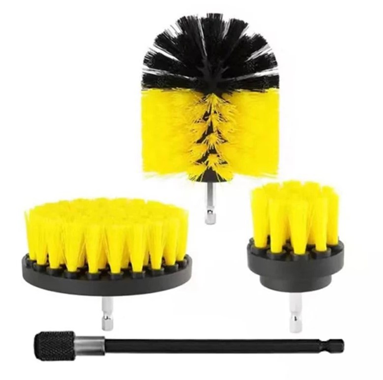Bộ 3 Đầu Cọ Bàn Chải Gắn Máy Khoan – Phụ Kiện Chà Rửa Xe & Vệ Sinh Nhà Tắm