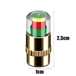 Bộ 4 Nắp Van Lốp Xe Cảnh Báo Áp Suất 3 Màu – Kiểm Tra Bằng Mắt, Lắp Đặt Dễ Dàng